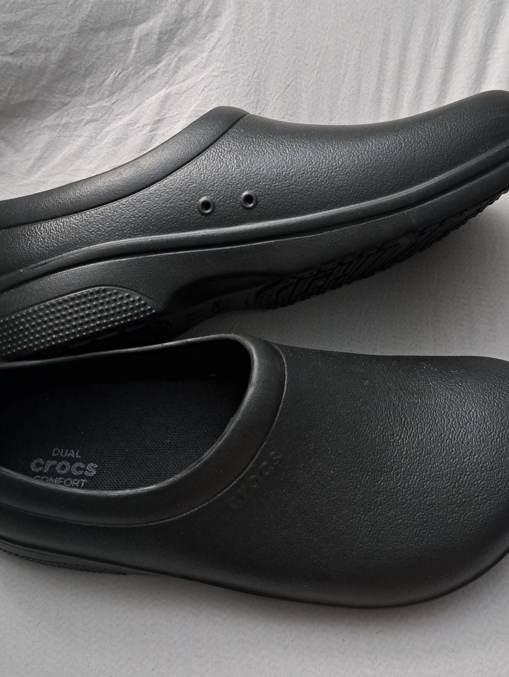 CROCS Black Slip-On Work Clogs